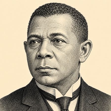 Portrait of Booker T. Washington.