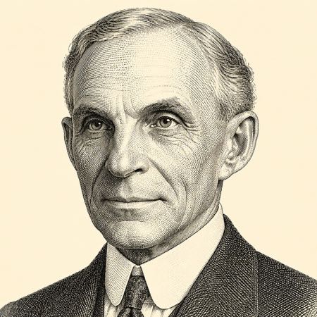 Portrait of Henry Ford.